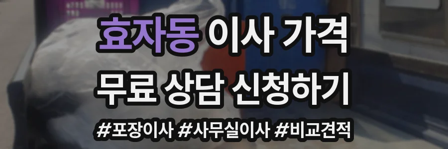 효자동 이사 가격