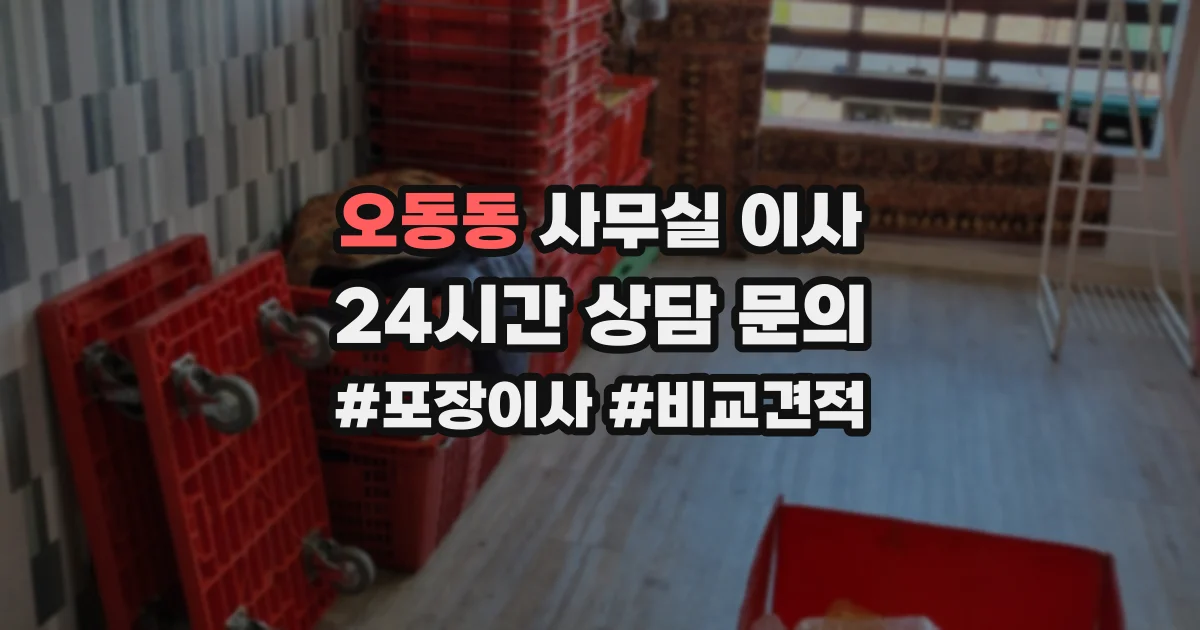 오동동 사무실 이사