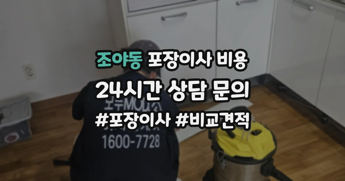 조야동 포장이사 비용