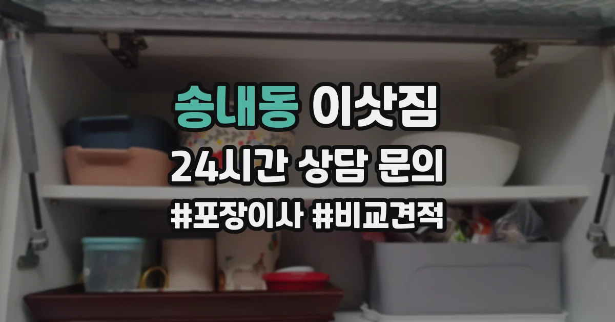송내동 이삿짐