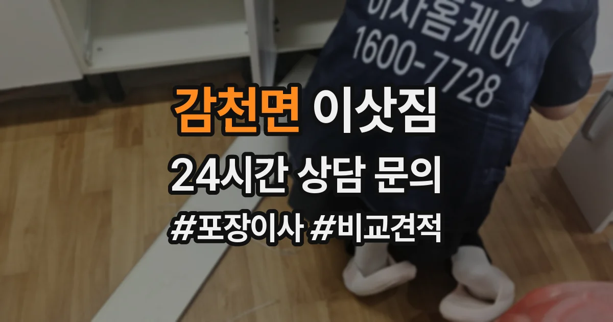 감천면 이삿짐