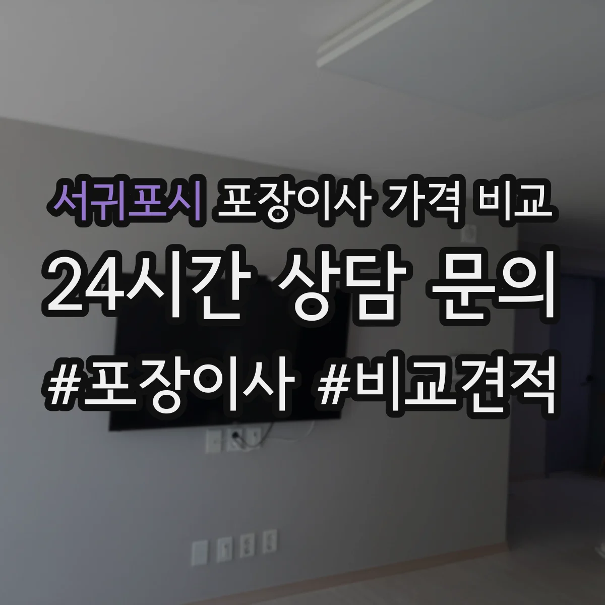 서귀포시 포장이사 가격 비교