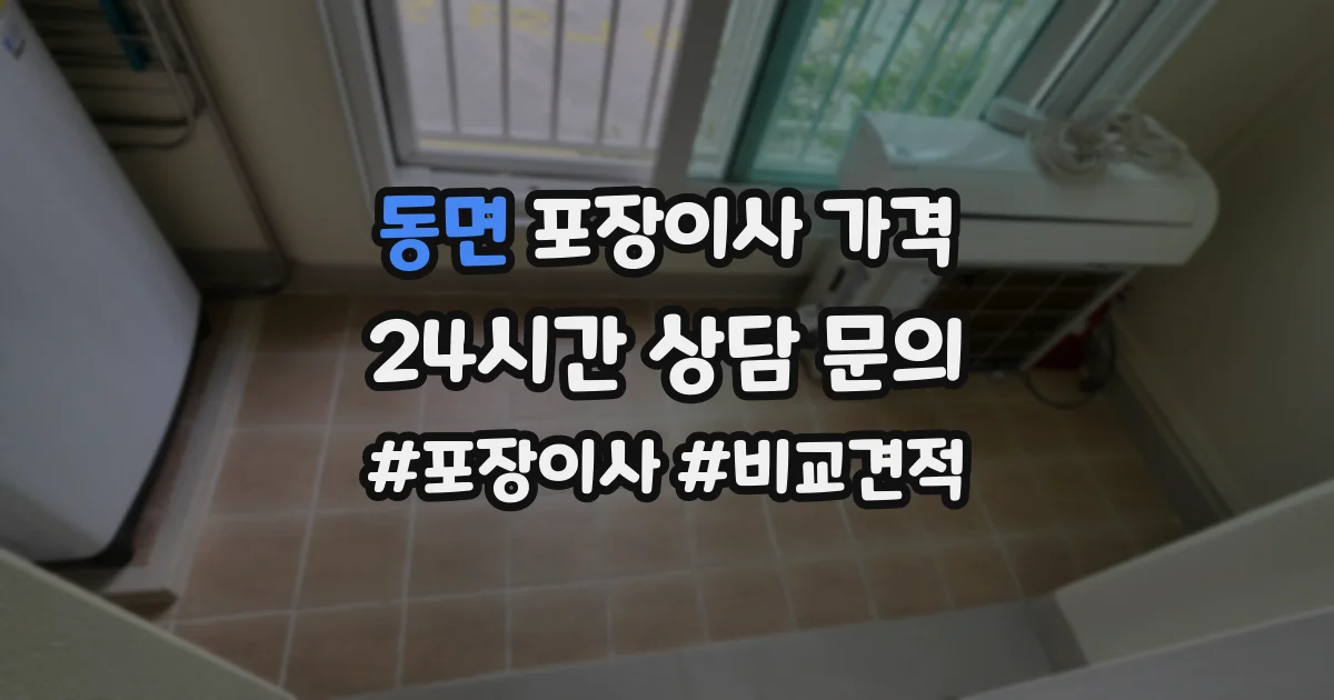 동면 포장이사 가격