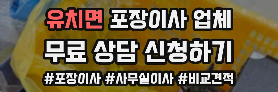 유치면 포장이사 업체