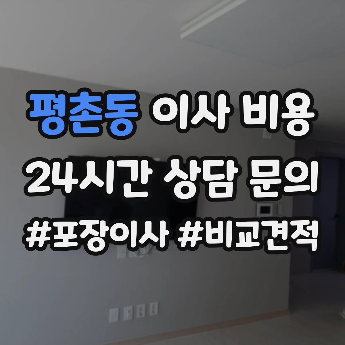 평촌동 이사 비용