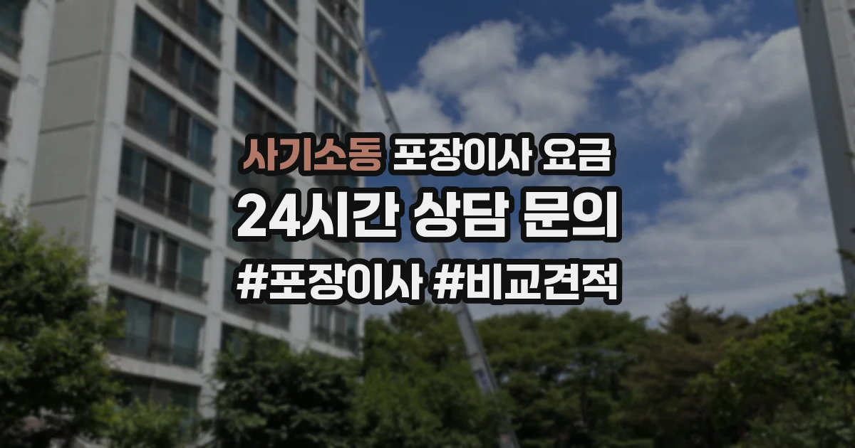 사기소동 포장이사 요금