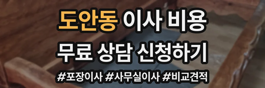도안동 이사 비용