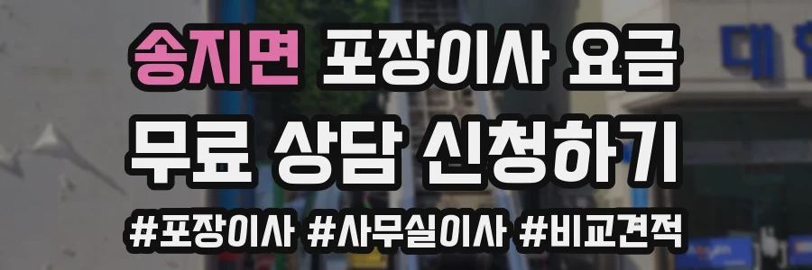 송지면 포장이사 요금