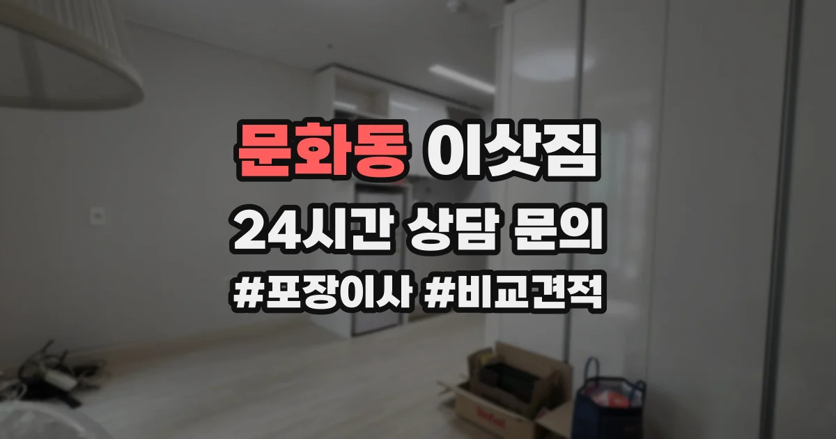 문화동 이삿짐