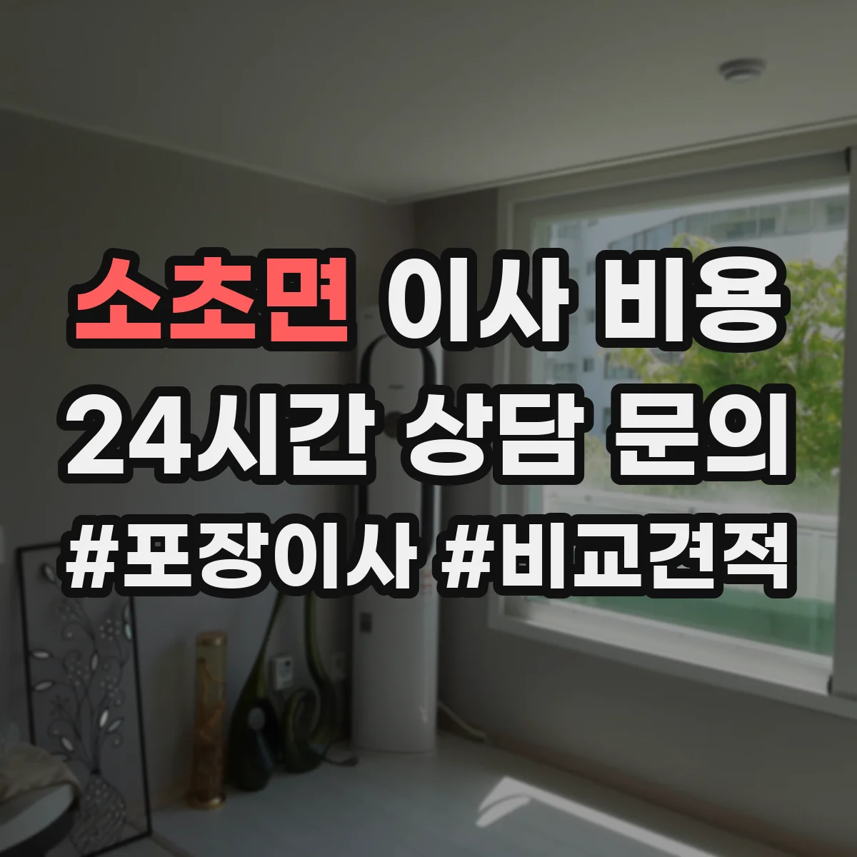 소초면 이사 비용