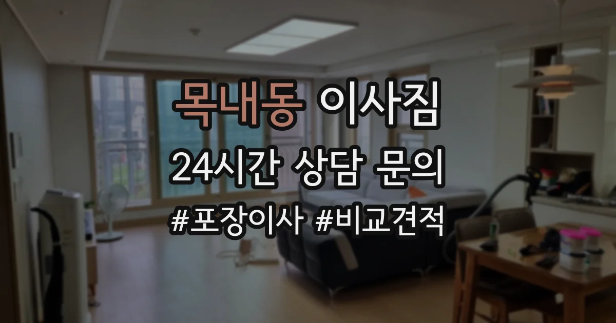 목내동 이사짐