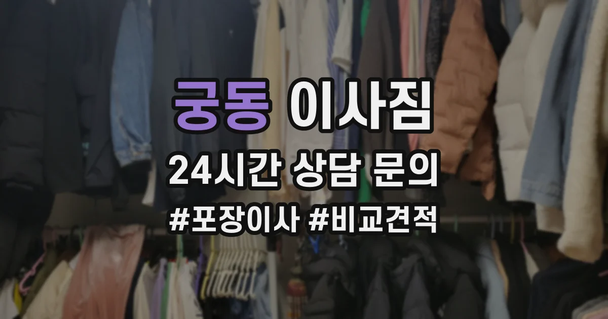 궁동 이사짐