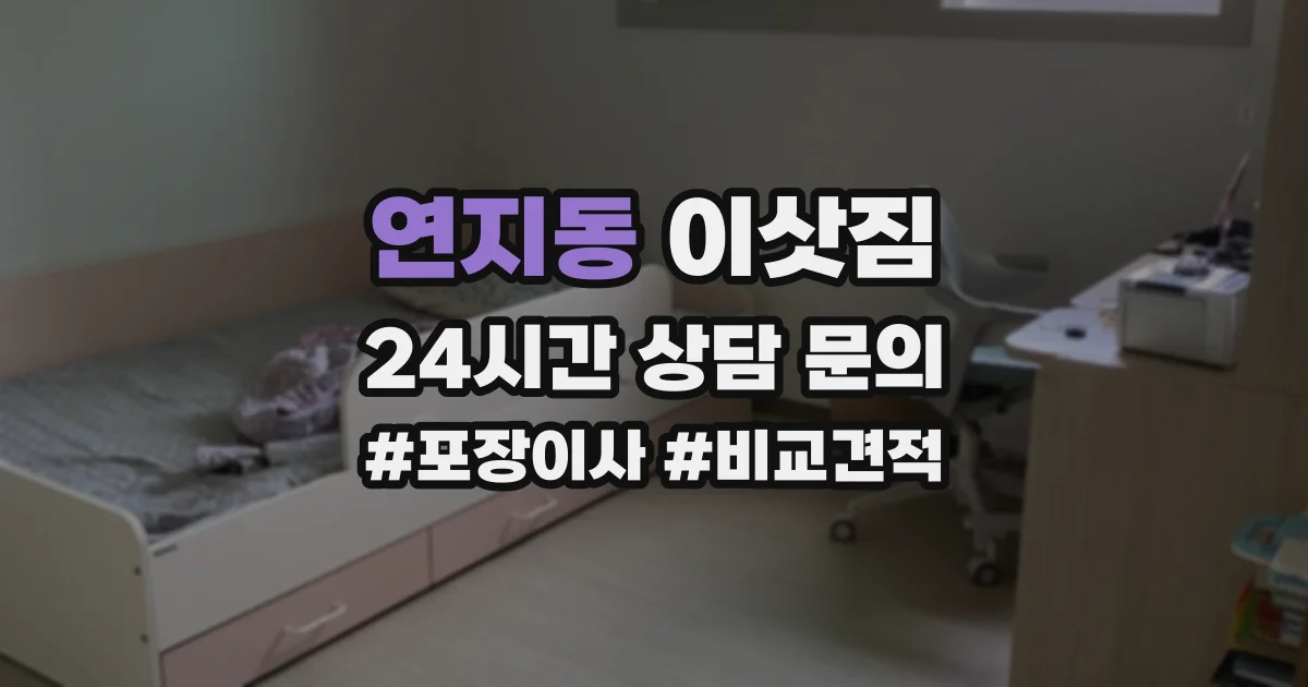 연지동 이삿짐