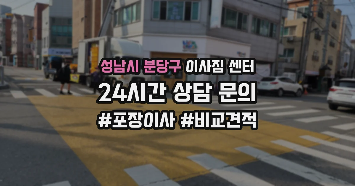 성남시 분당구 이사짐 센터