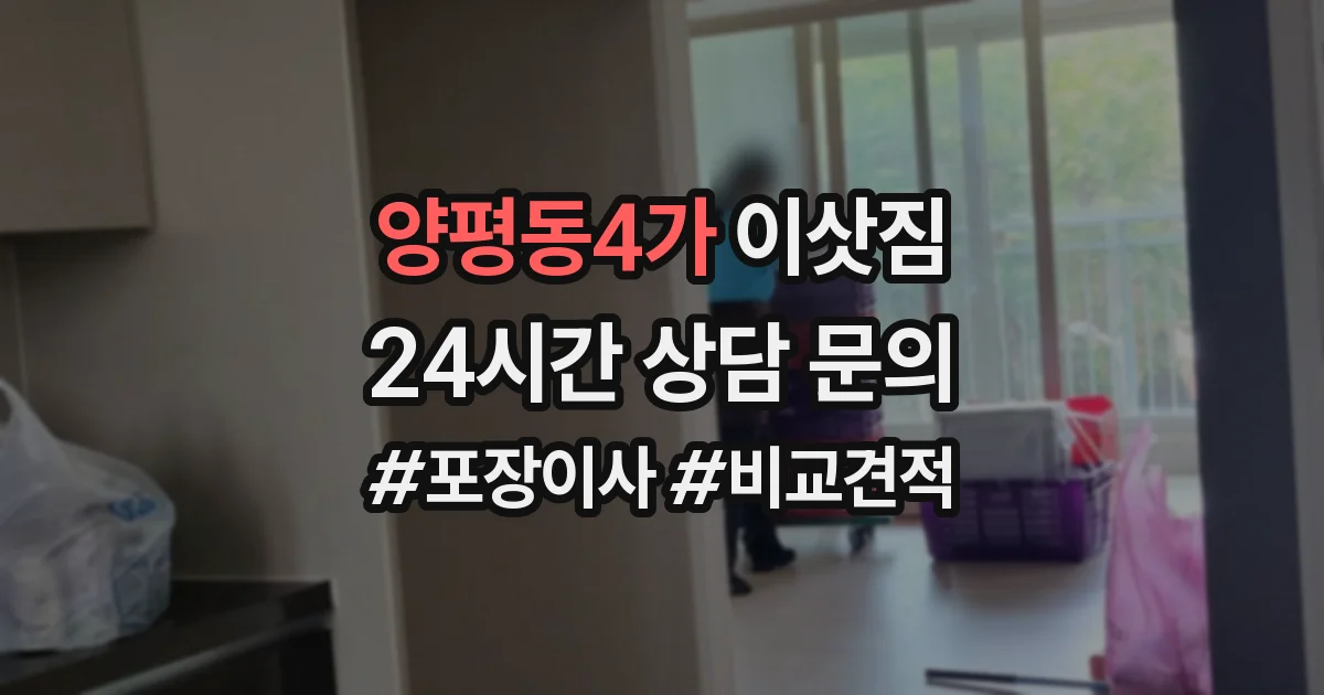 양평동4가 이삿짐