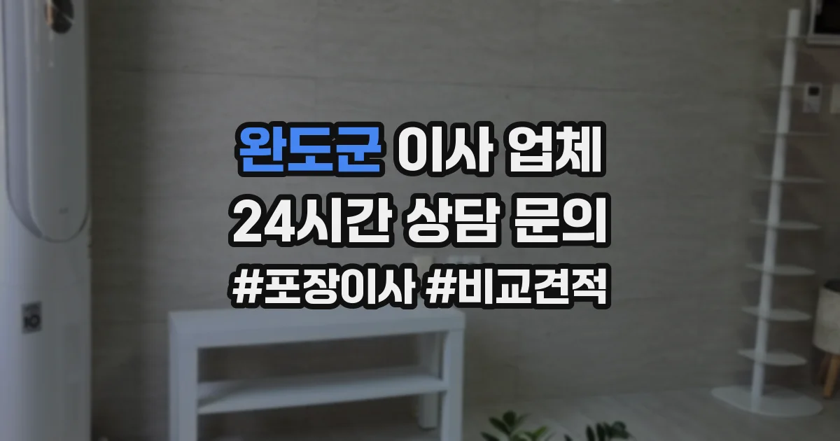 완도군 이사 업체