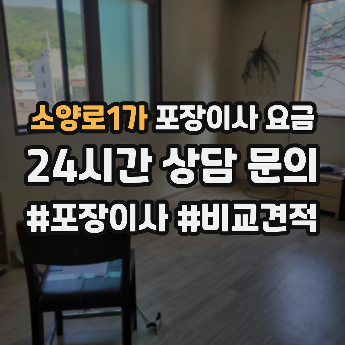 소양로1가 포장이사 요금