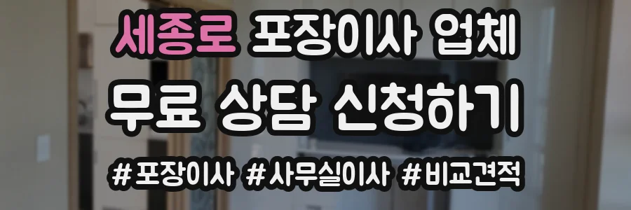 세종로 포장이사 업체