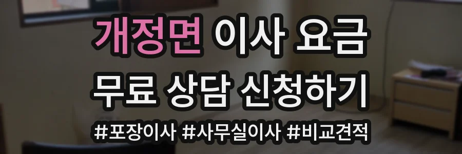 개정면 이사 요금