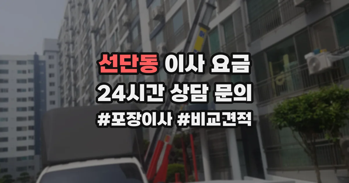 선단동 이사 요금