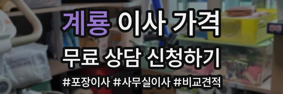 계룡 이사 가격