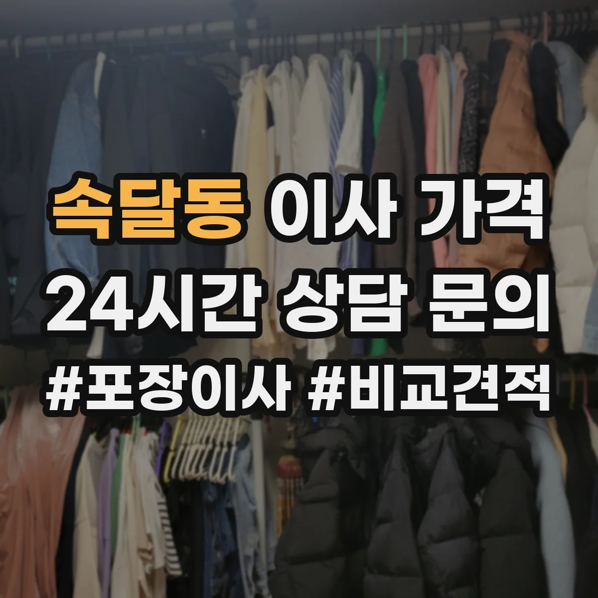 속달동 이사 가격