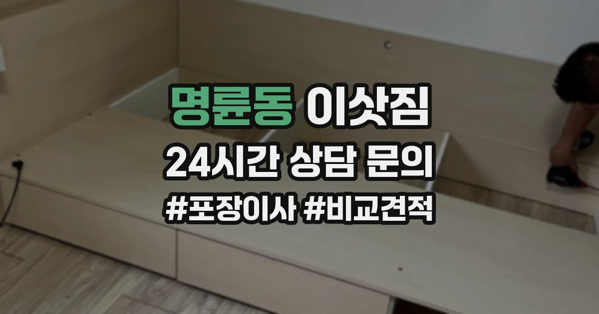 명륜동 이삿짐