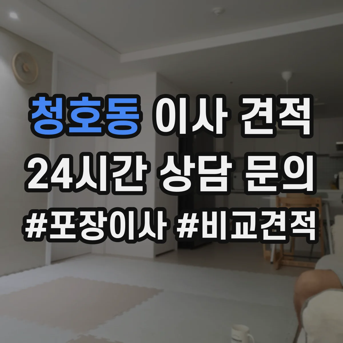 청호동 이사 견적