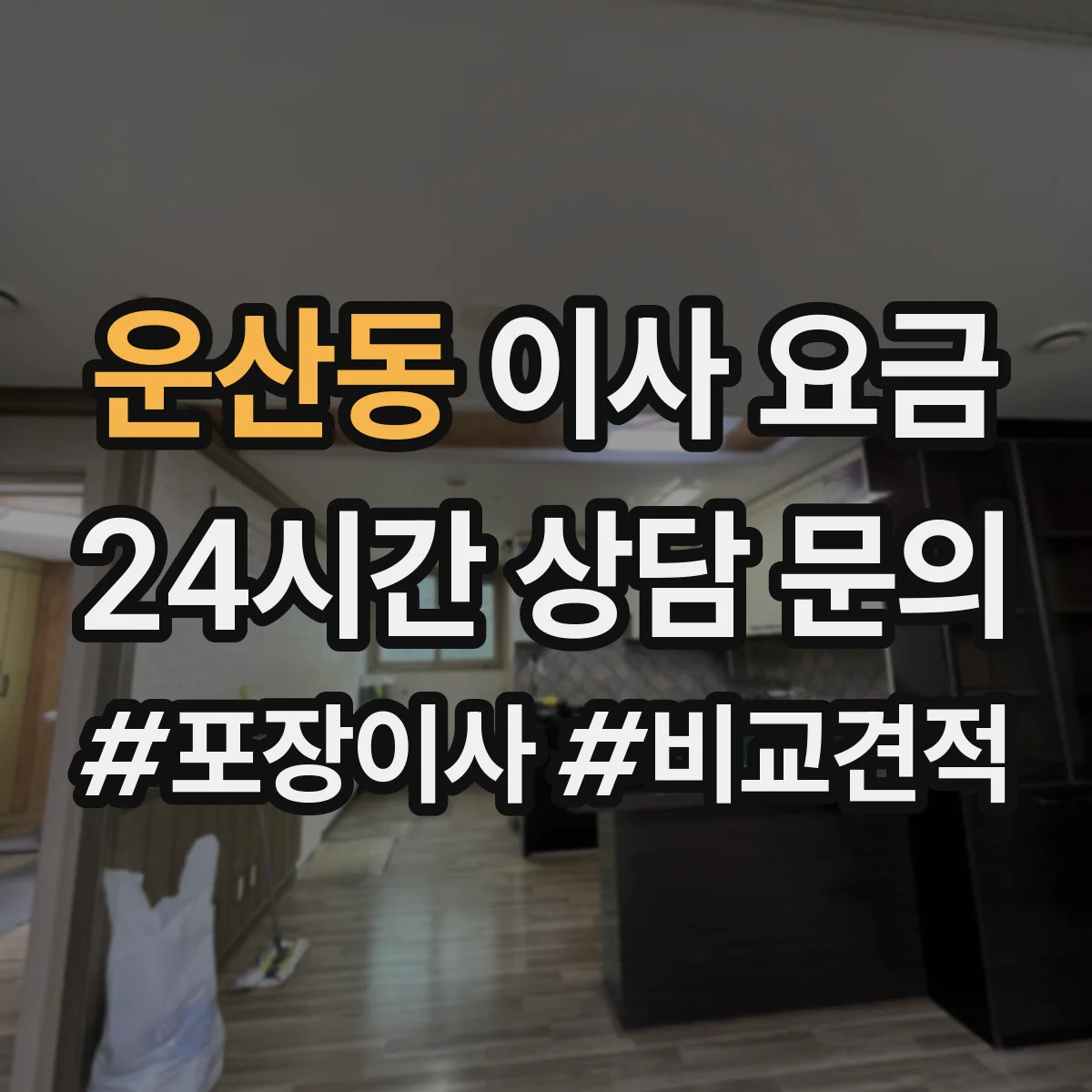 운산동 이사 요금