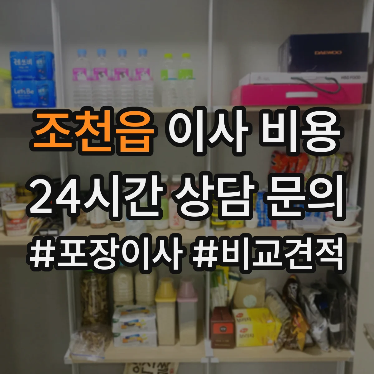 조천읍 이사 비용