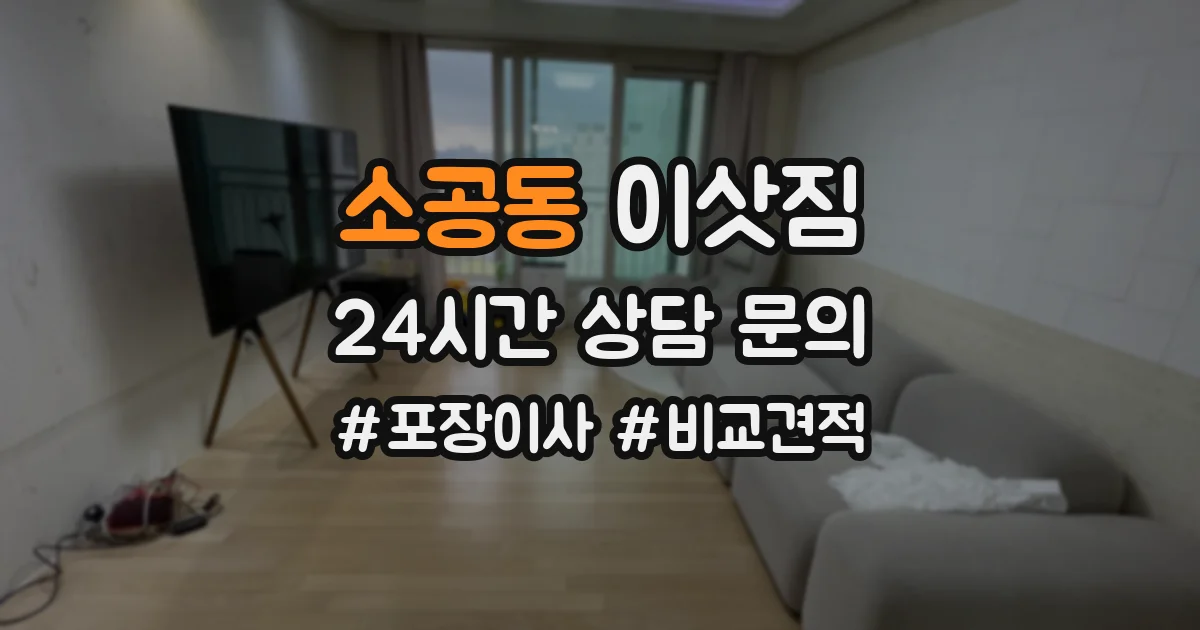 소공동 이삿짐