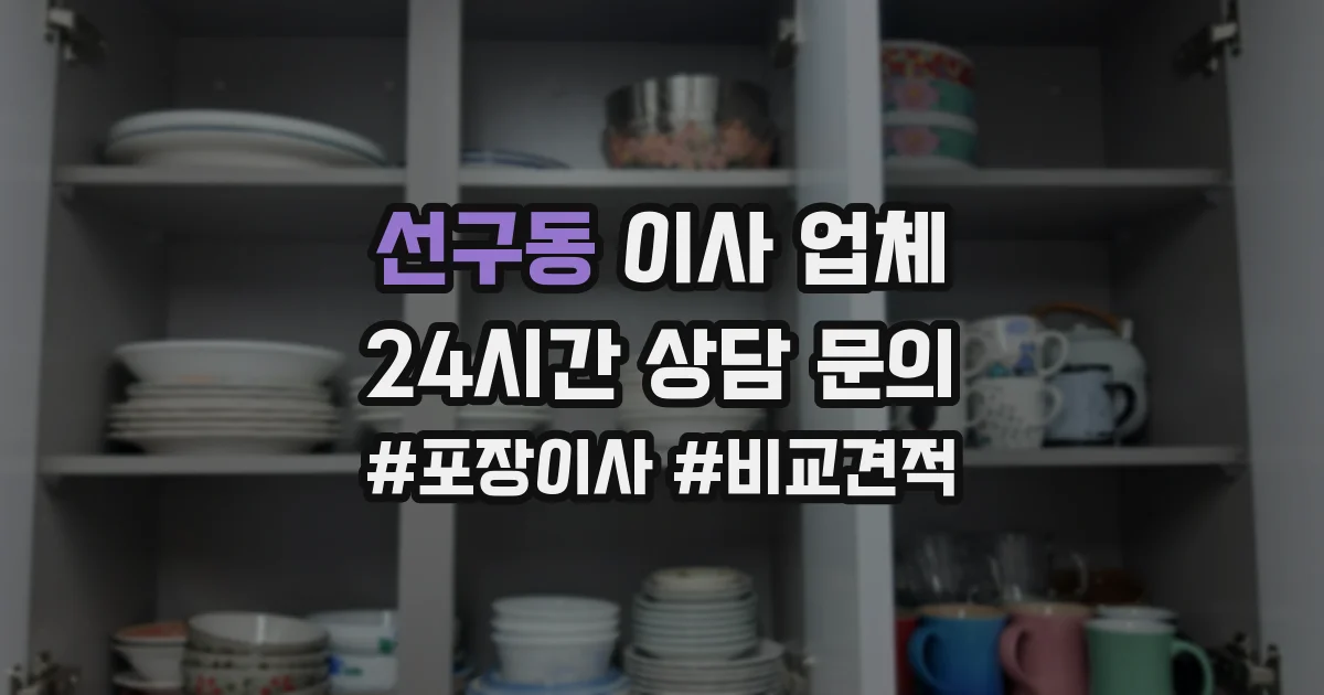 선구동 이사 업체