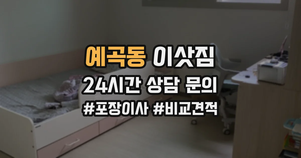 예곡동 이삿짐