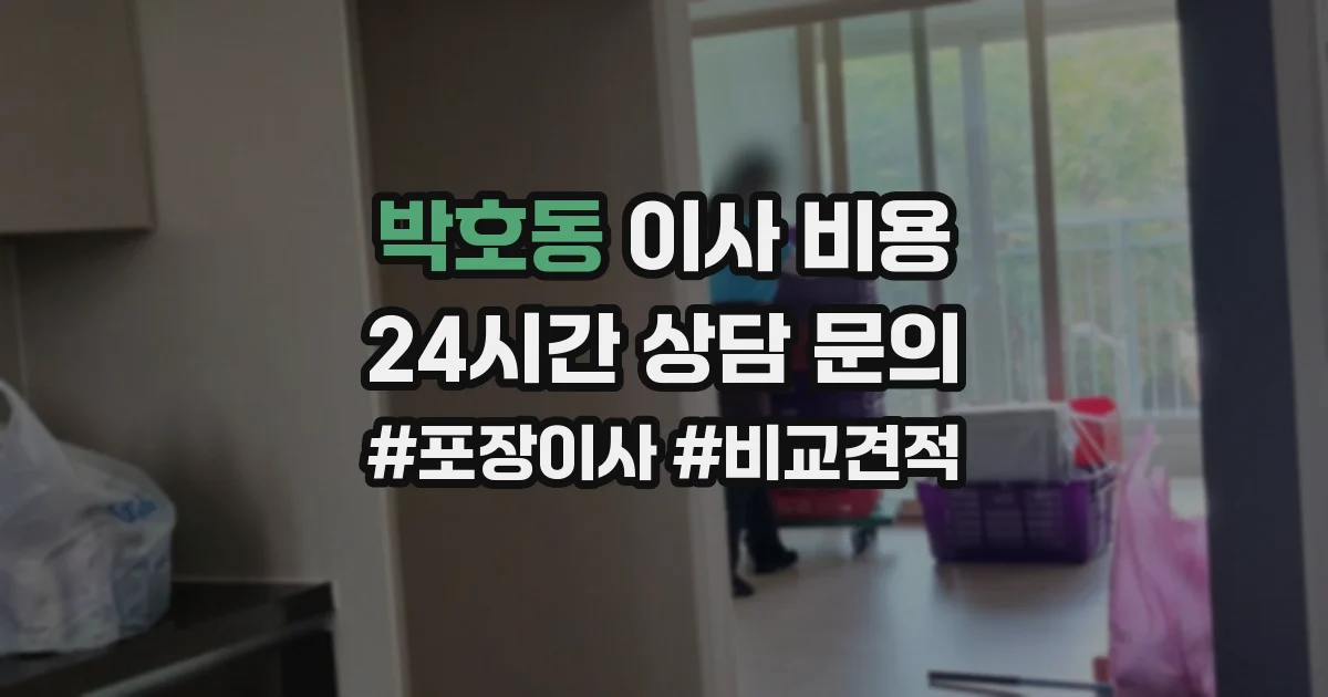 박호동 이사 비용