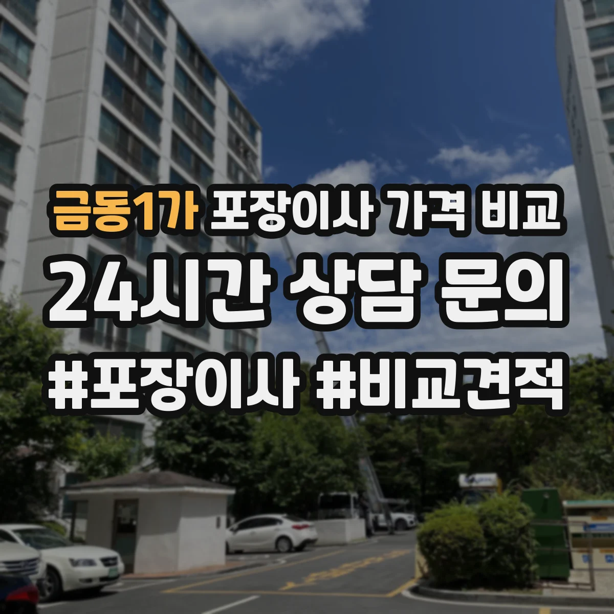 금동1가 포장이사 가격 비교