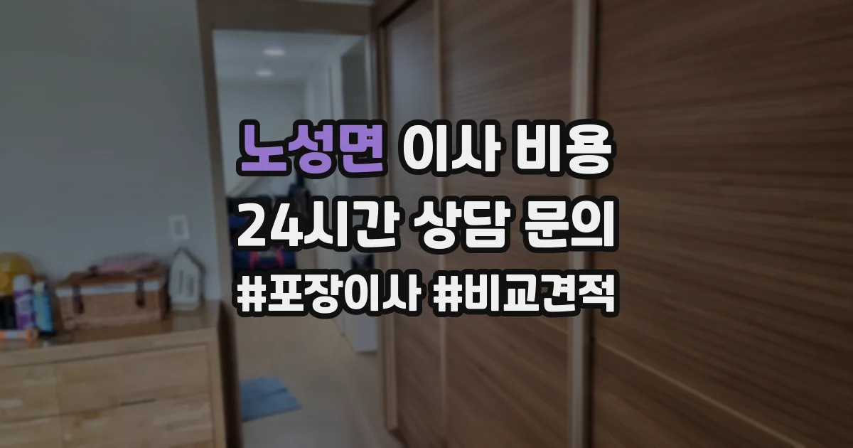 노성면 이사 비용