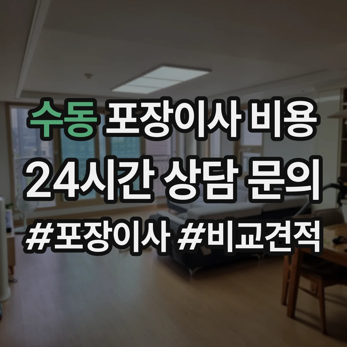 수동 포장이사 비용