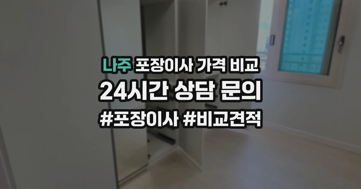 나주 포장이사 가격 비교