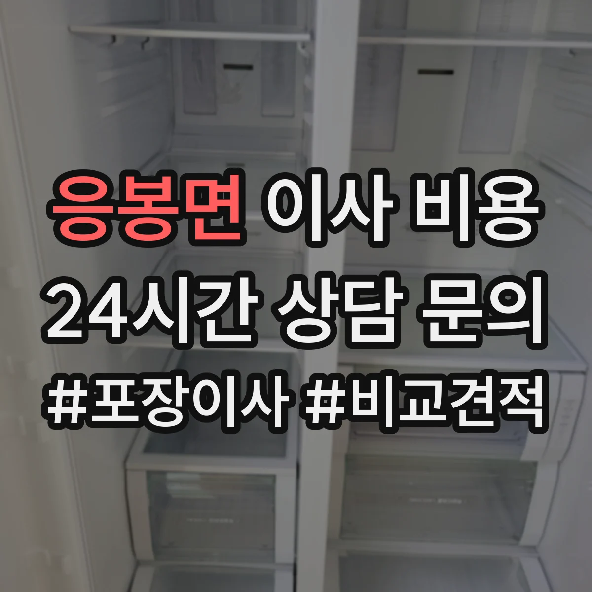 응봉면 이사 비용