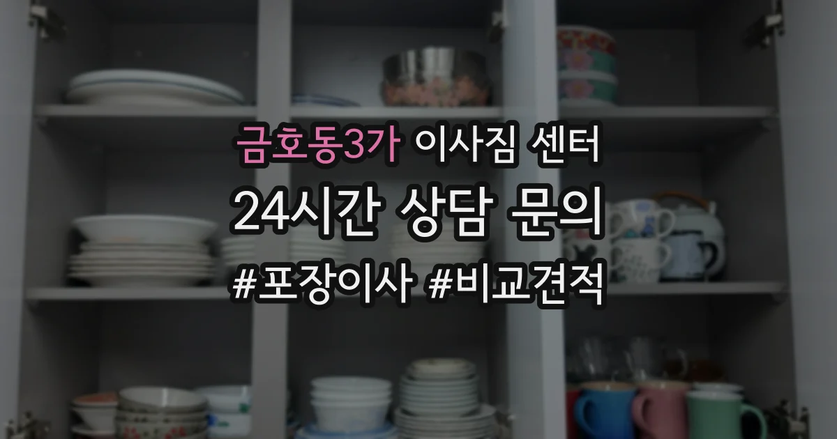 금호동3가 이사짐 센터