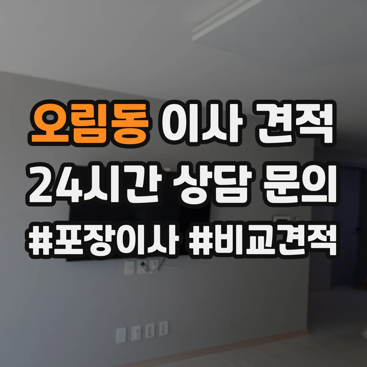 오림동 이사 견적