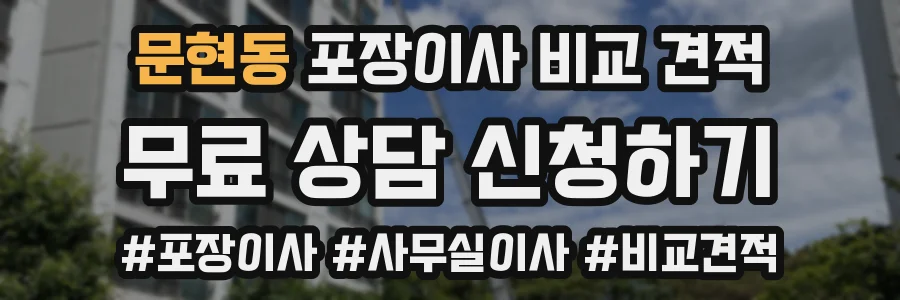 문현동 포장이사 비교 견적