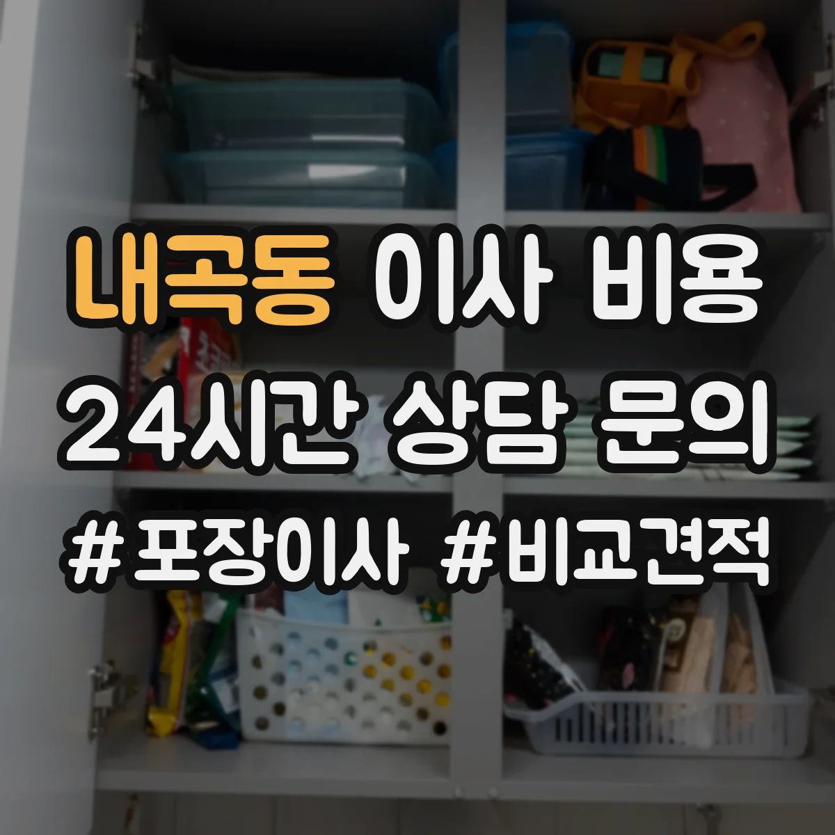 내곡동 이사 비용