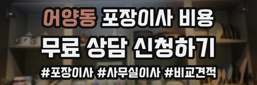 어양동 포장이사 비용