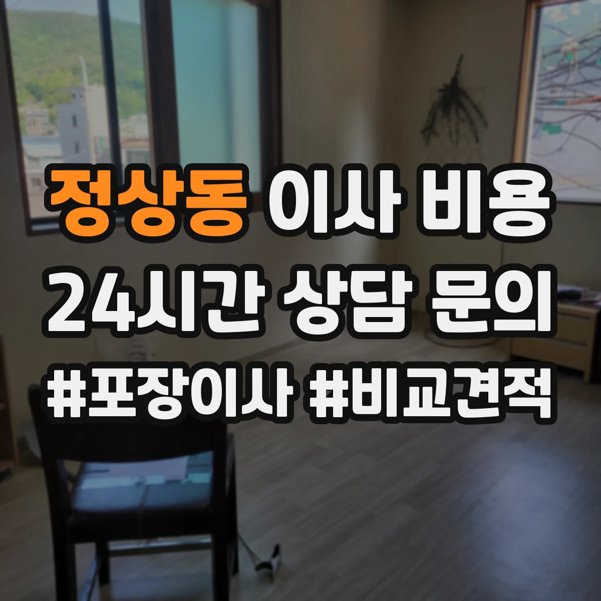 정상동 이사 비용