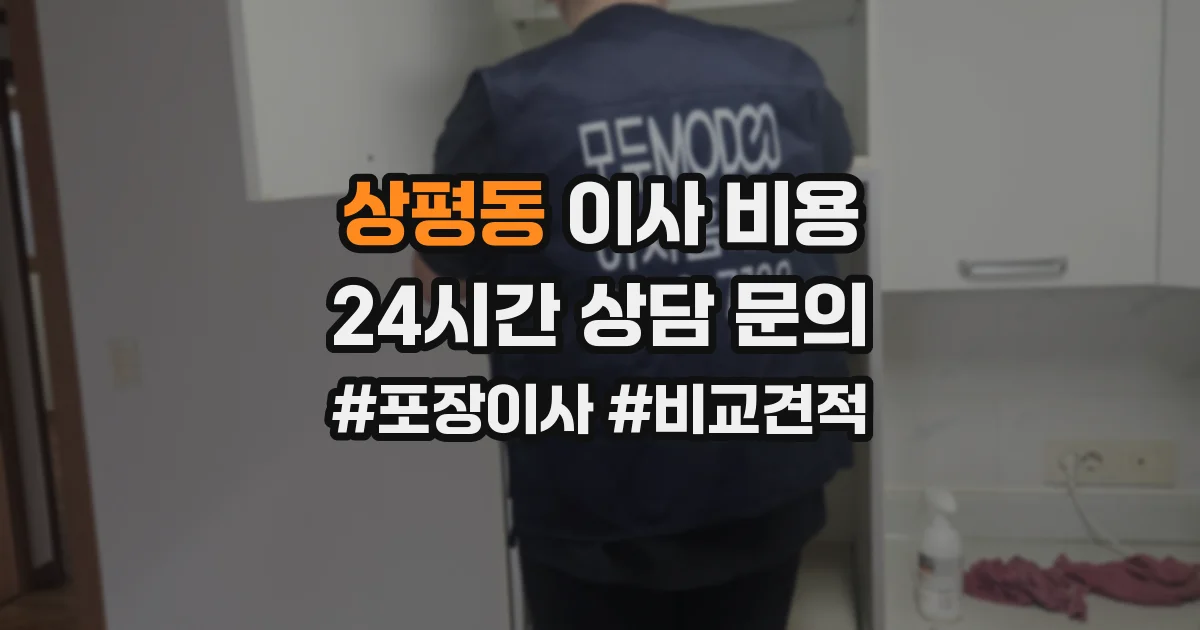 상평동 이사 비용