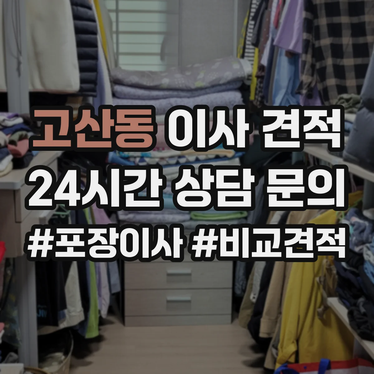 고산동 이사 견적