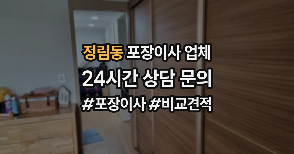 정림동 포장이사 업체