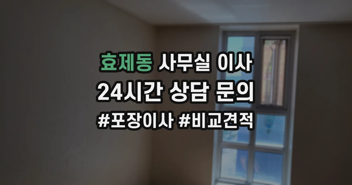 효제동 사무실 이사
