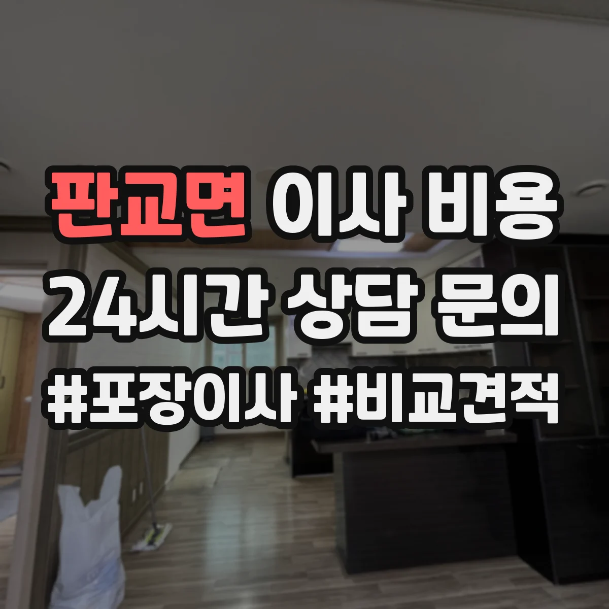 판교면 이사 비용
